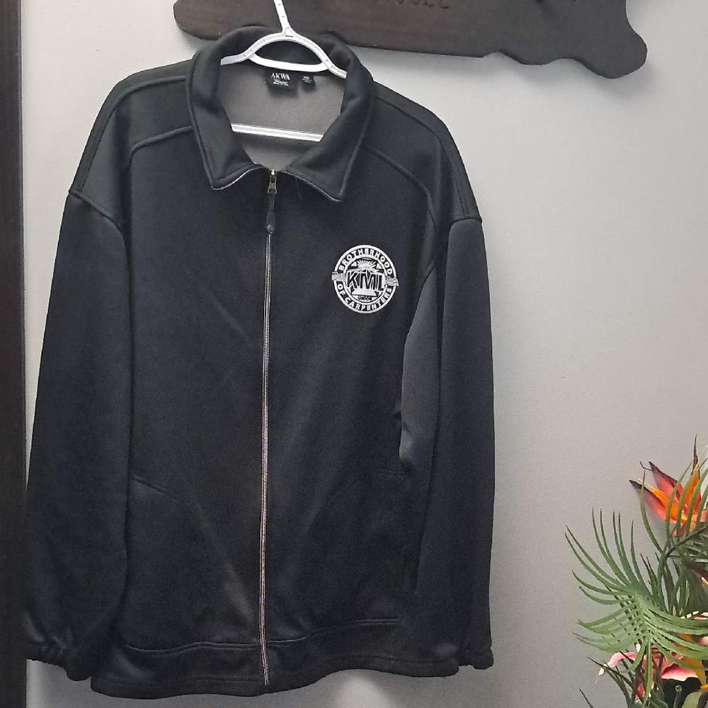 KML  Brotherhood Of Carpenters Black Zip-Up Jacket Size 3XL
